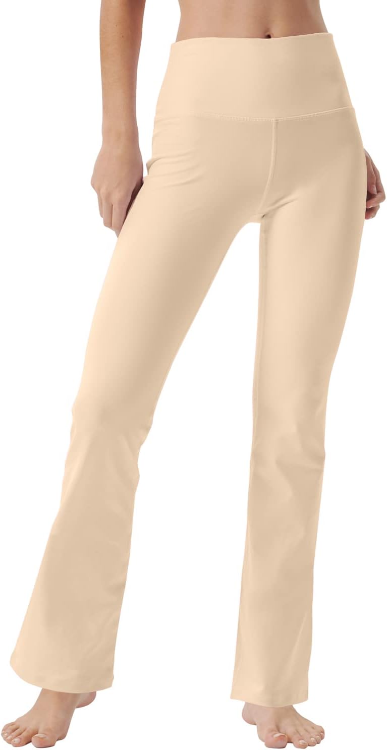 Knsbk Bootcut Yoga Pants for Women with Hidden Pockets High Waist Workout Pants Tummy Control Dress Bootleg Work Pants