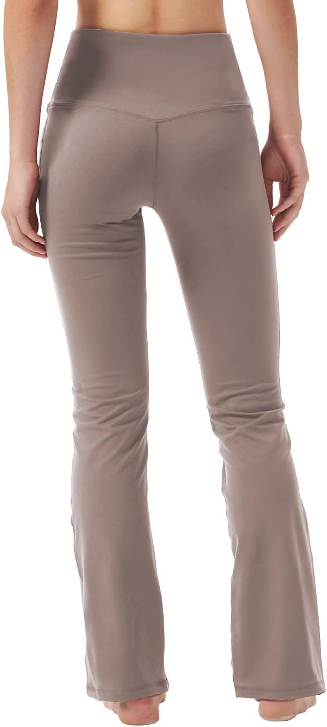 Knsbk Bootcut Yoga Pants for Women with Hidden Pockets High Waist Workout Pants Tummy Control Dress Bootleg Work Pants