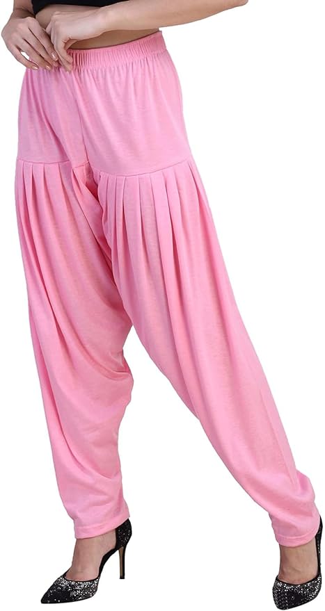 Kolakeer? Women's Solid Lycra Cotton Patiala Harem Salwar Yoga Dhoti Pants