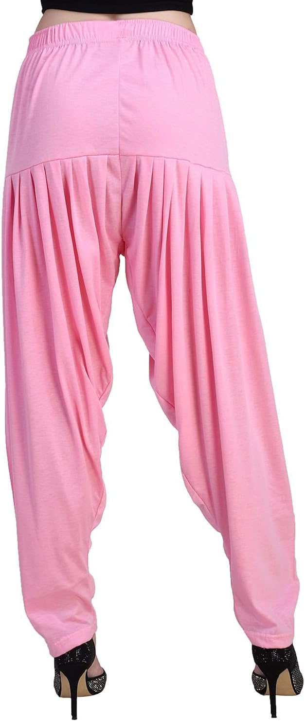 Kolakeer? Women's Solid Lycra Cotton Patiala Harem Salwar Yoga Dhoti Pants