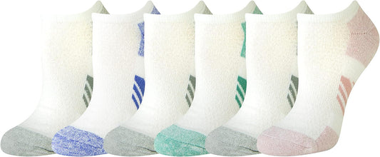 Essentials Women's Performance Cotton Cushioned Athletic No-Show Socks, 6 Pairs