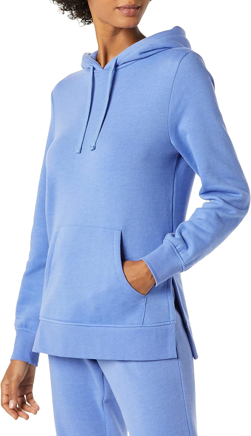 Essentials Women's French Terry Hooded Tunic Sweatshirt