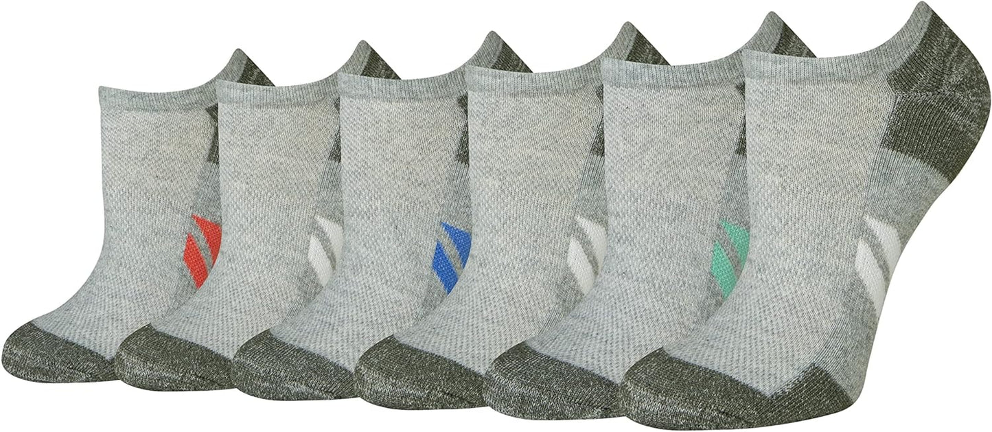 Essentials Women's Performance Cotton Cushioned Athletic No-Show Socks, 6 Pairs